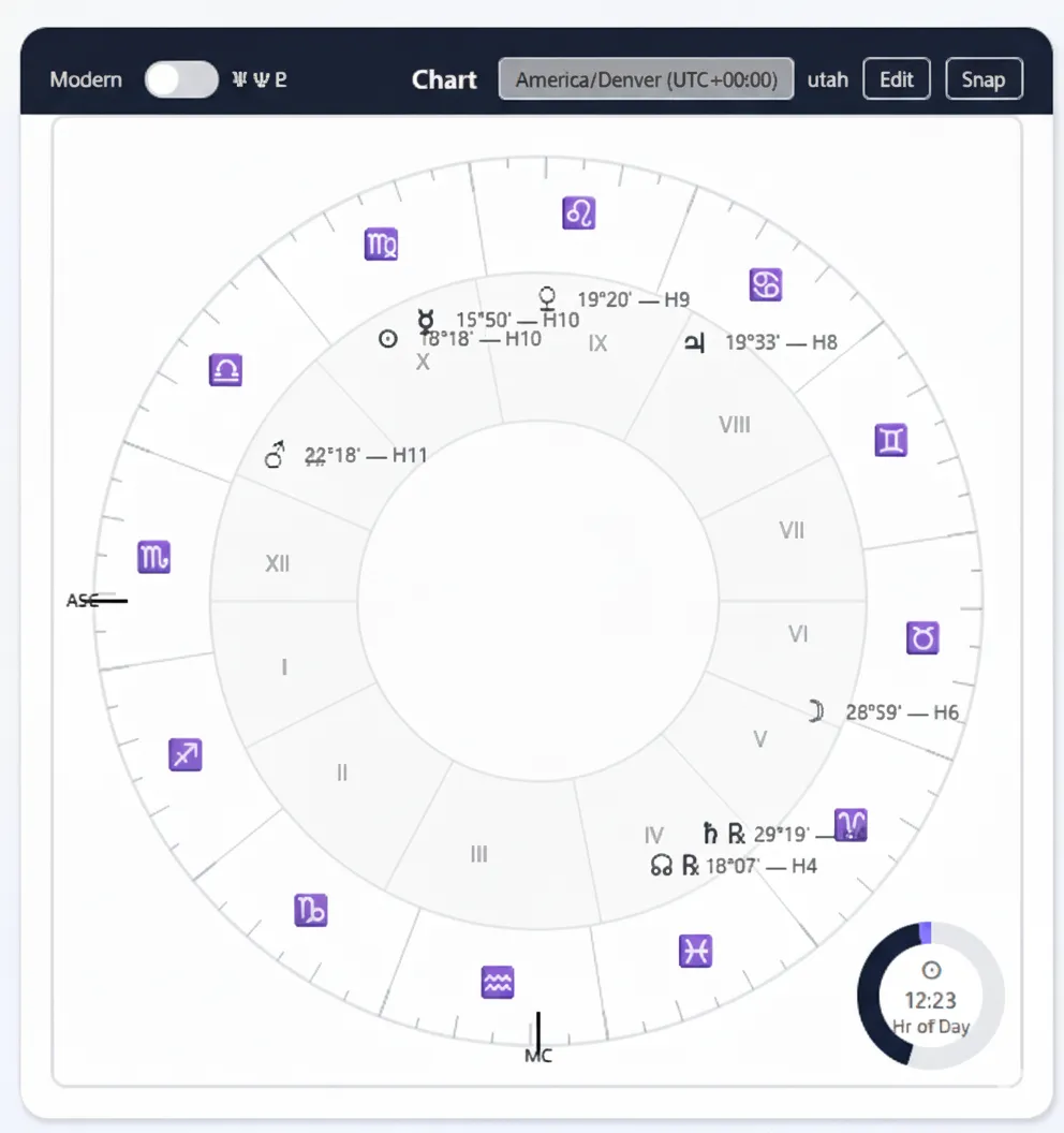 Case File #1009  -  forensic astrology screenshot