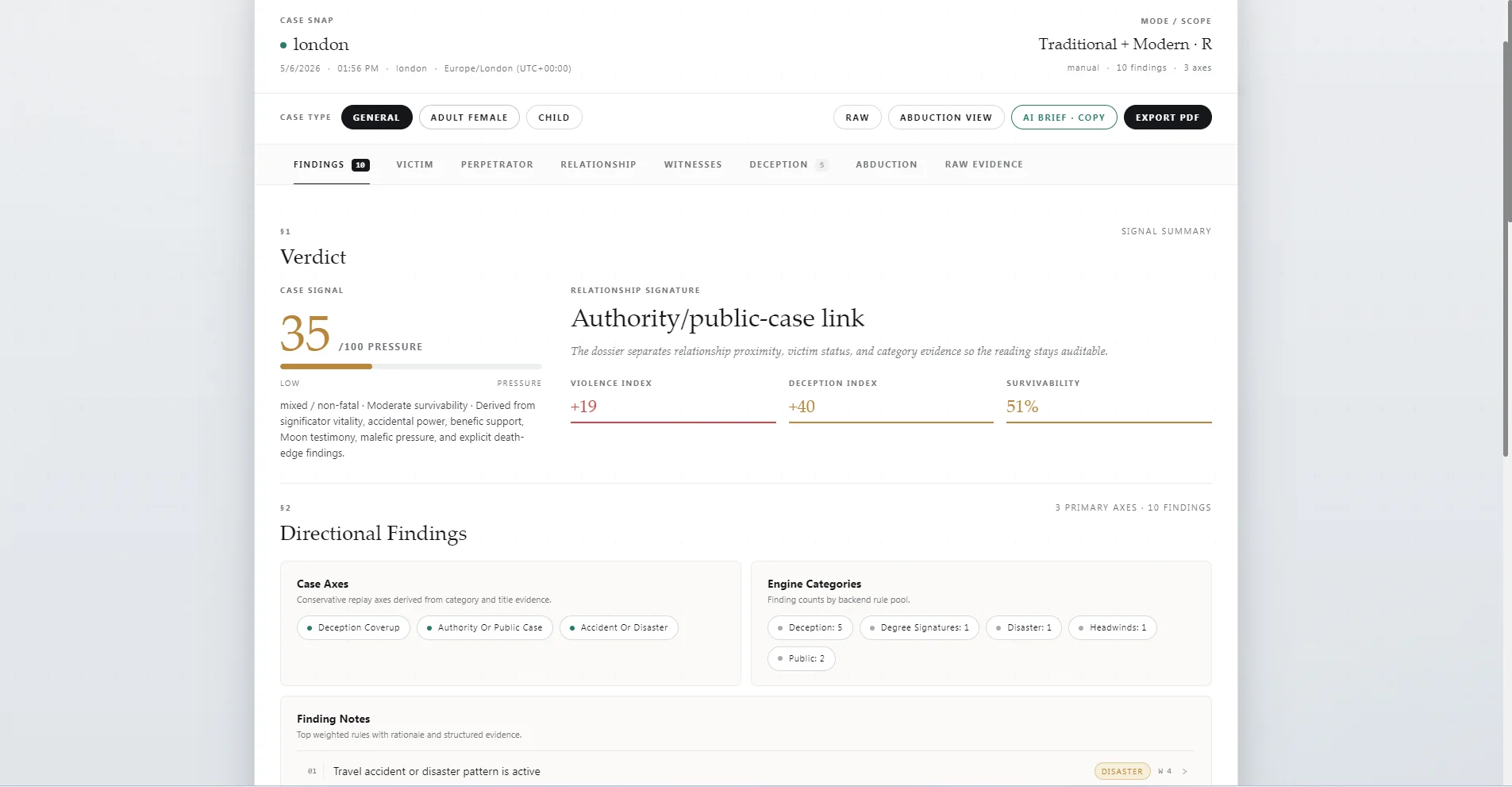 Forensic tools screenshot